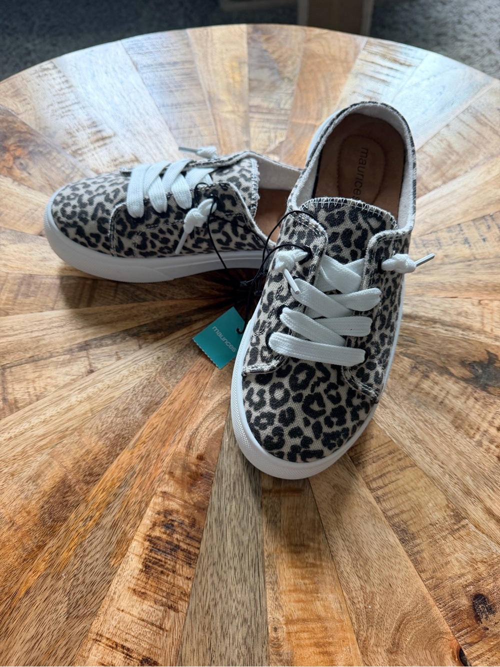 Maurices Leopard Print Women’s Sneakers - White and Brown
